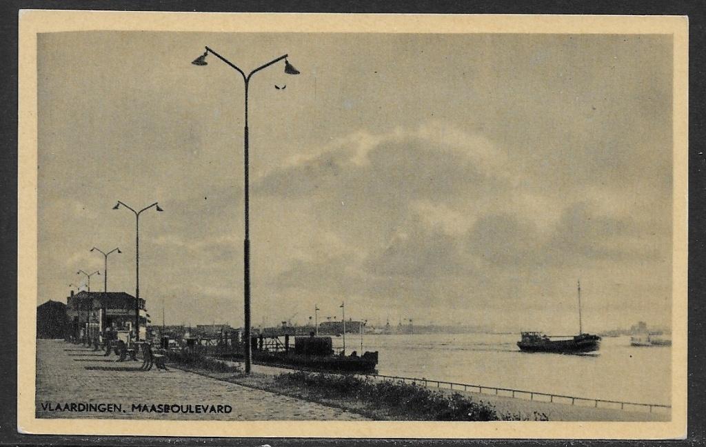 674 Vlaardingen, Maasboulevard, Verzamelen, Ansichtkaarten | Nederland, Ophalen of Verzenden, Voor 1920, Ongelopen, Zuid-Holland