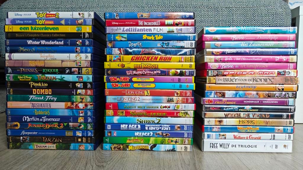 Grote collectie Disney en animatie DVD's, Cd's en Dvd's, Avontuur, Gebruikt, Alle leeftijden, Boxset