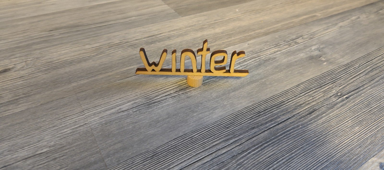 Houten jaarring steker 'Winter', Ophalen of Verzenden, Zo goed als nieuw, Bruin, Hout