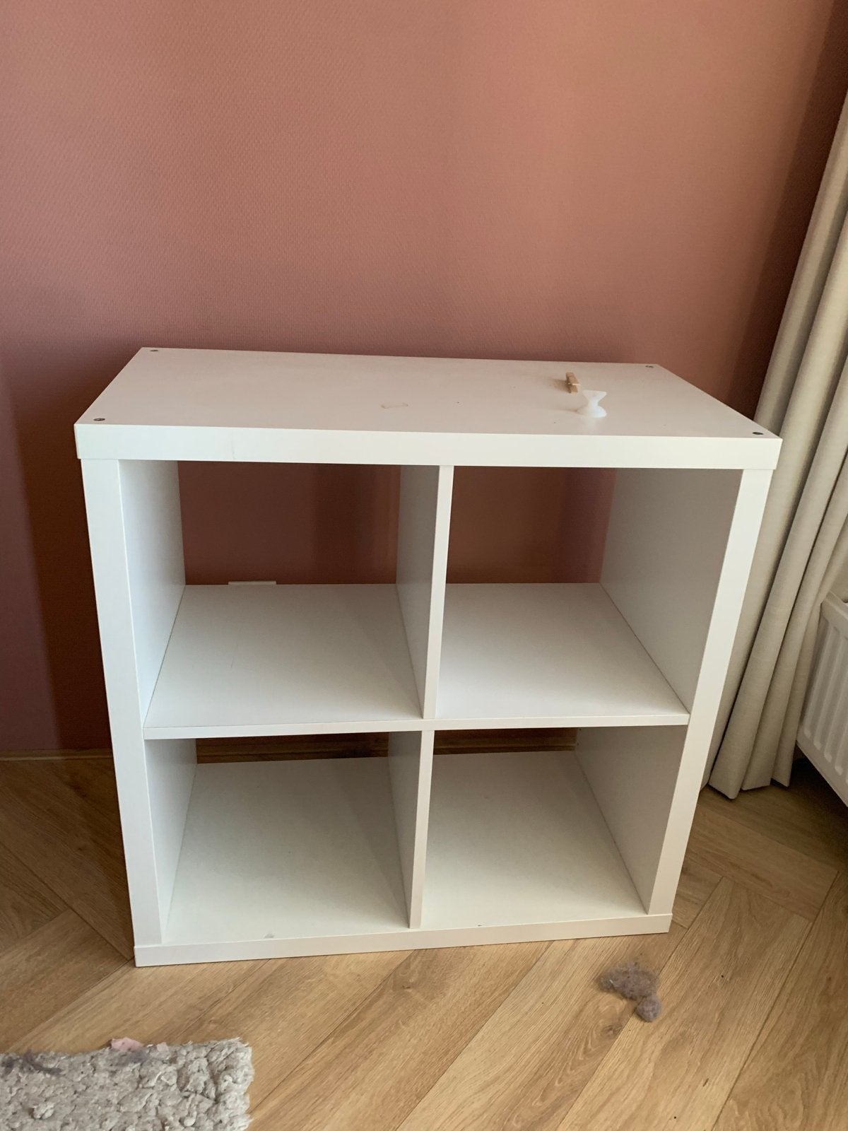 Witte kubus kast met 4 vakken - IKEA KALLAX-stijl, Ophalen, Gebruikt