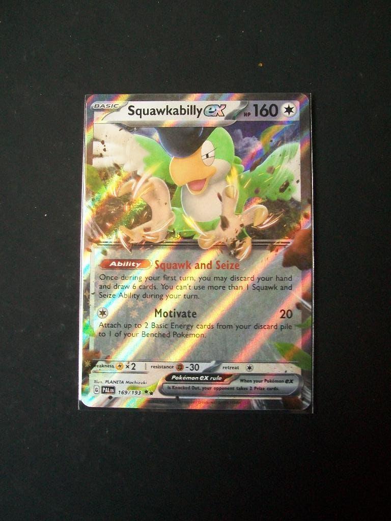 1852. Nieuwe Pokemon Kaart SQUAWKABILLY EX HP160 (169/193), Verzenden, Nieuw, Losse kaart, Foil