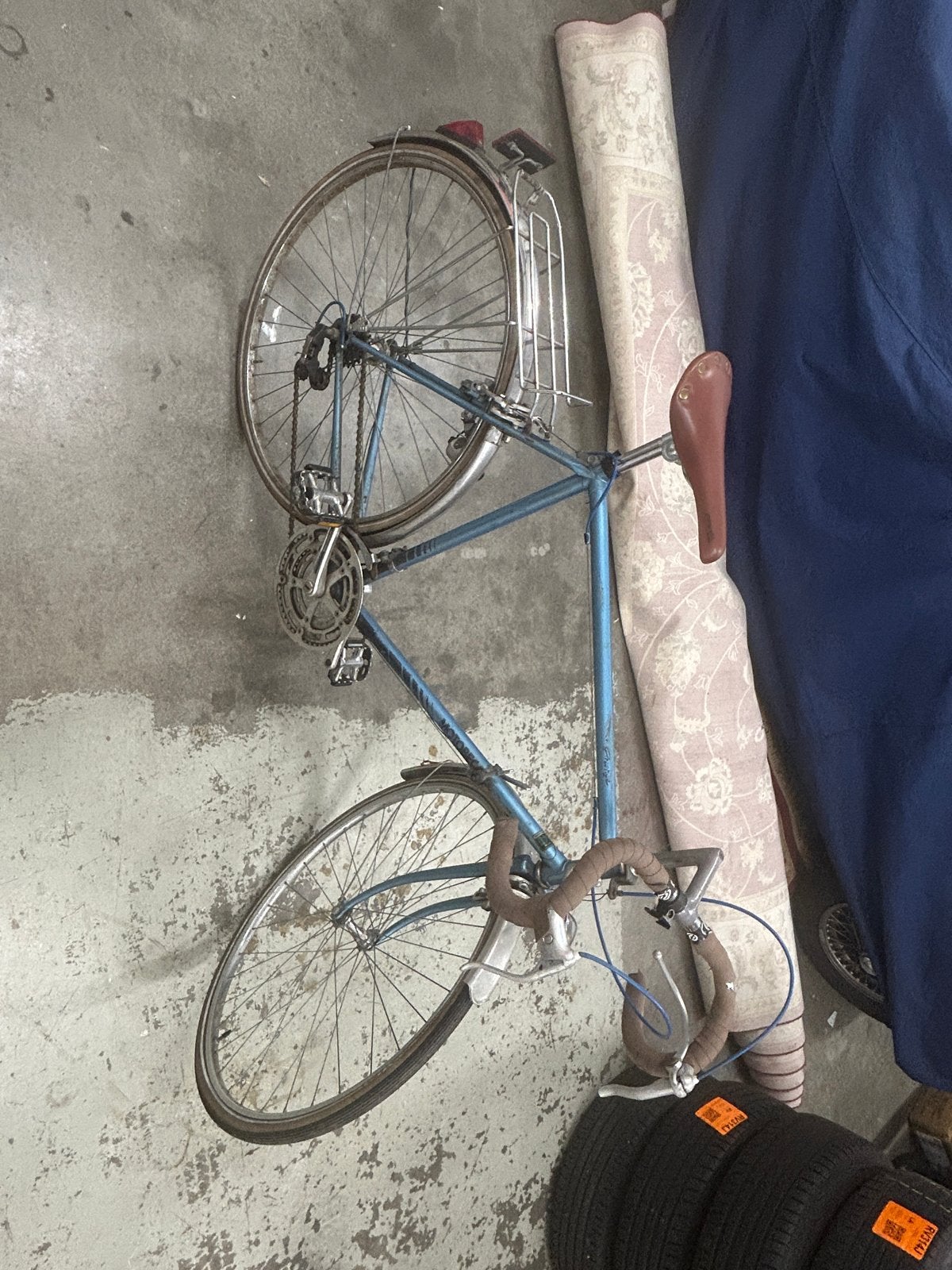 Vintage Racefiets - Blauw/Bruin, Fietsen en Brommers, Overige merken, 28 inch, Gebruikt, Staal