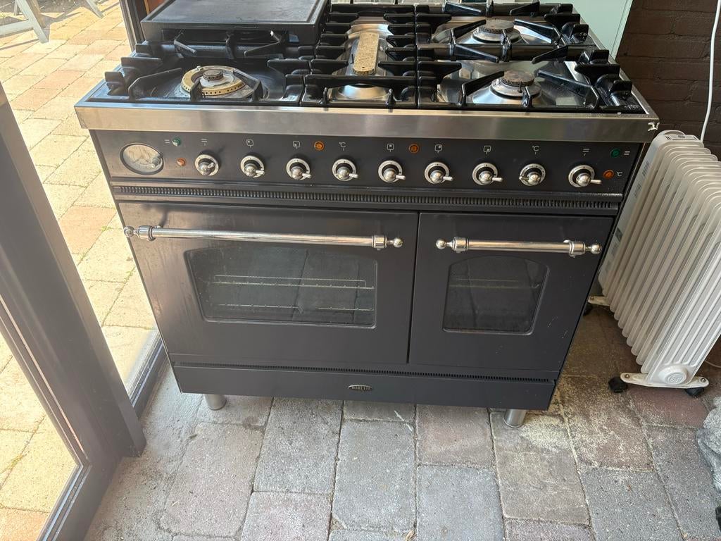 Boretti Gasfornuis 5 Pits 90 cm, Gebruikt, Oven, Hete lucht, 60 cm of meer