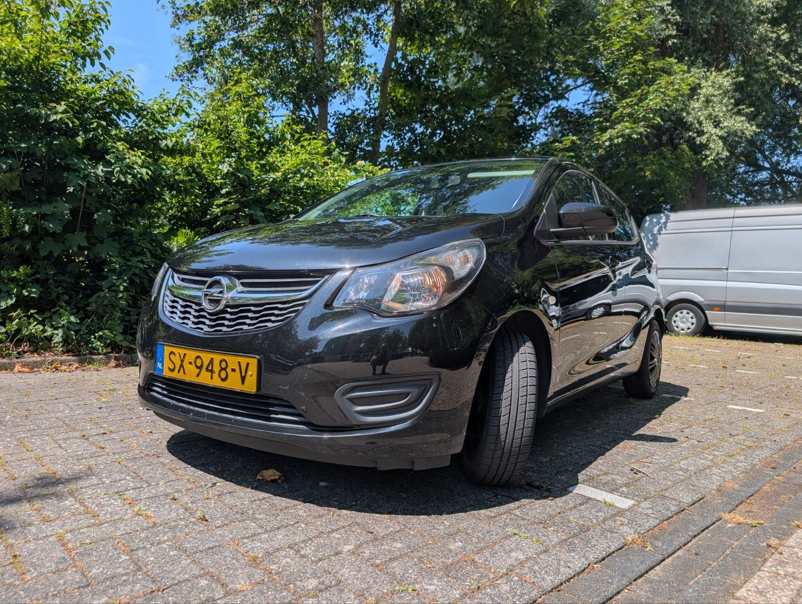 Opel Karl 1.0 Ecoflex 55KW 2018 Zwart, Auto's, Voorwielaandrijving, 839 kg, 74 pk, Zwart
