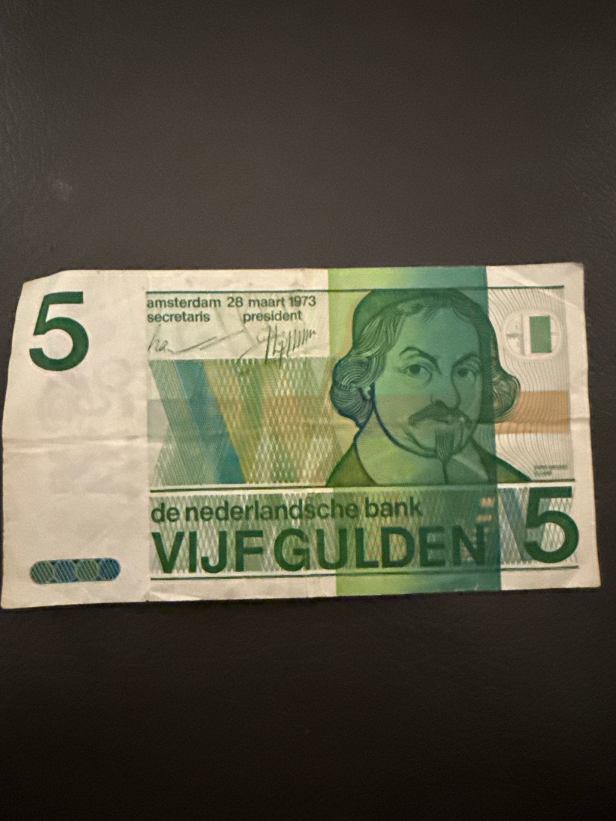 Zeldzaam 5 Gulden biljet uit 1973 - 'De Snip', Ophalen of Verzenden, 5 gulden, Los biljet