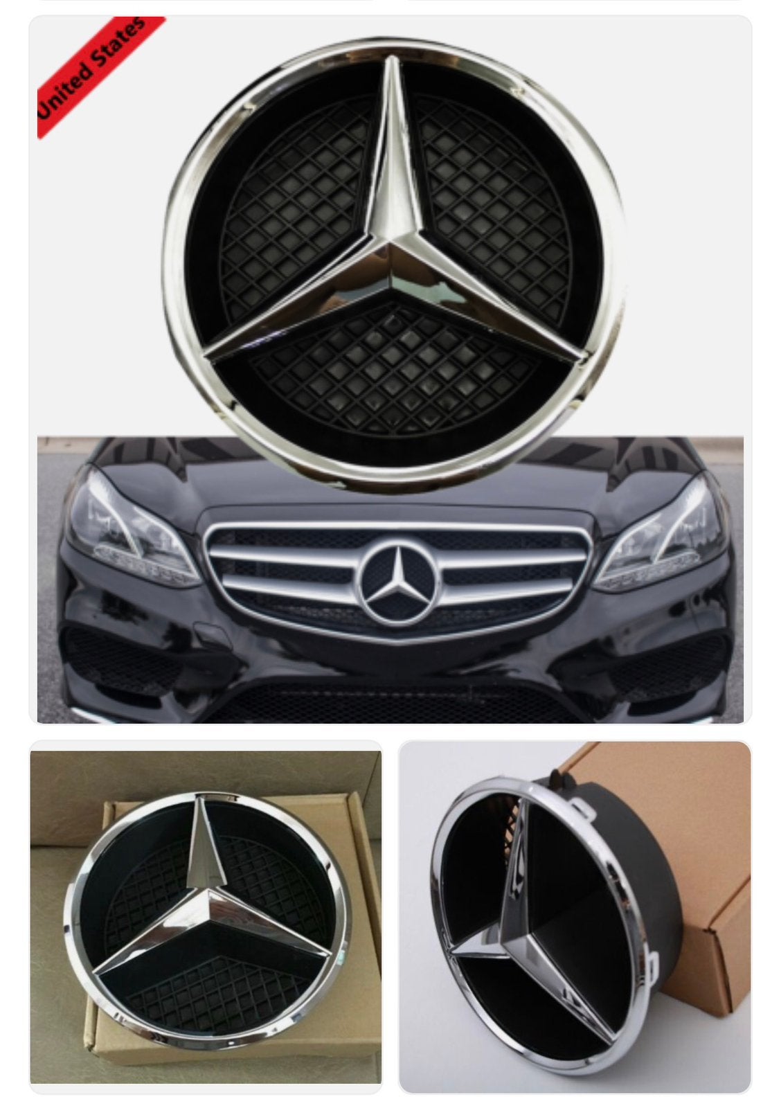 Mercedes Grille Embleem Ster Badge W212 W205 CLS met rooster, Ophalen of Verzenden, H, H, H