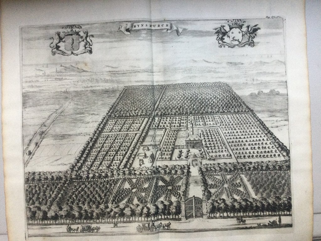 Oostkapelle, Rijnsburch, 1696, 28 cm, Stadsgezicht, 35 cm, 1600 - 1699