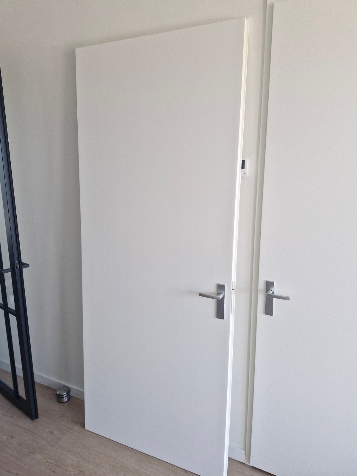 Witte opdek binnendeur met klink - Zo goed als nieuw, Ophalen, 80 tot 100 cm, 215 cm of meer, Binnendeur