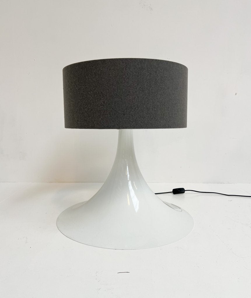 XL Dijkstra Trumpet tafellamp, 1970's, Wit, Gebruikt, Dijkstra Lampen, Ophalen of Verzenden