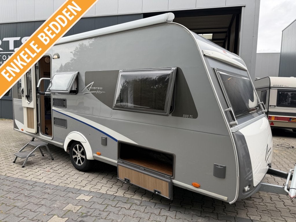 Bürstner Averso Fifty 500 TL ENKELBED MOVER - TENT, Caravans en Kamperen, Caravans, Rondzit, Bedrijf, Schokbreker, 5 tot 6 meter