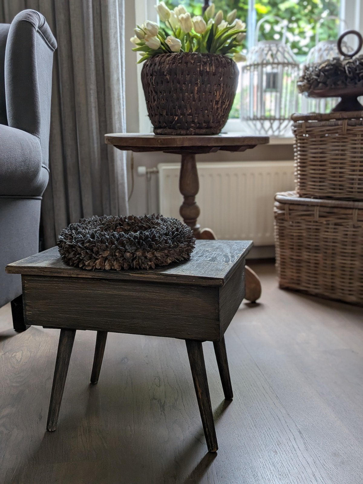 Oud vintage naaikastje / naaikistje, Ophalen