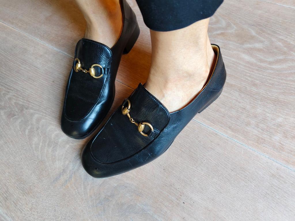 Gucci Horsebit Slip On Loafer maar 38, Kleding | Dames, Schoenen, Ophalen of Verzenden, Zwart, Sneakers of Gympen