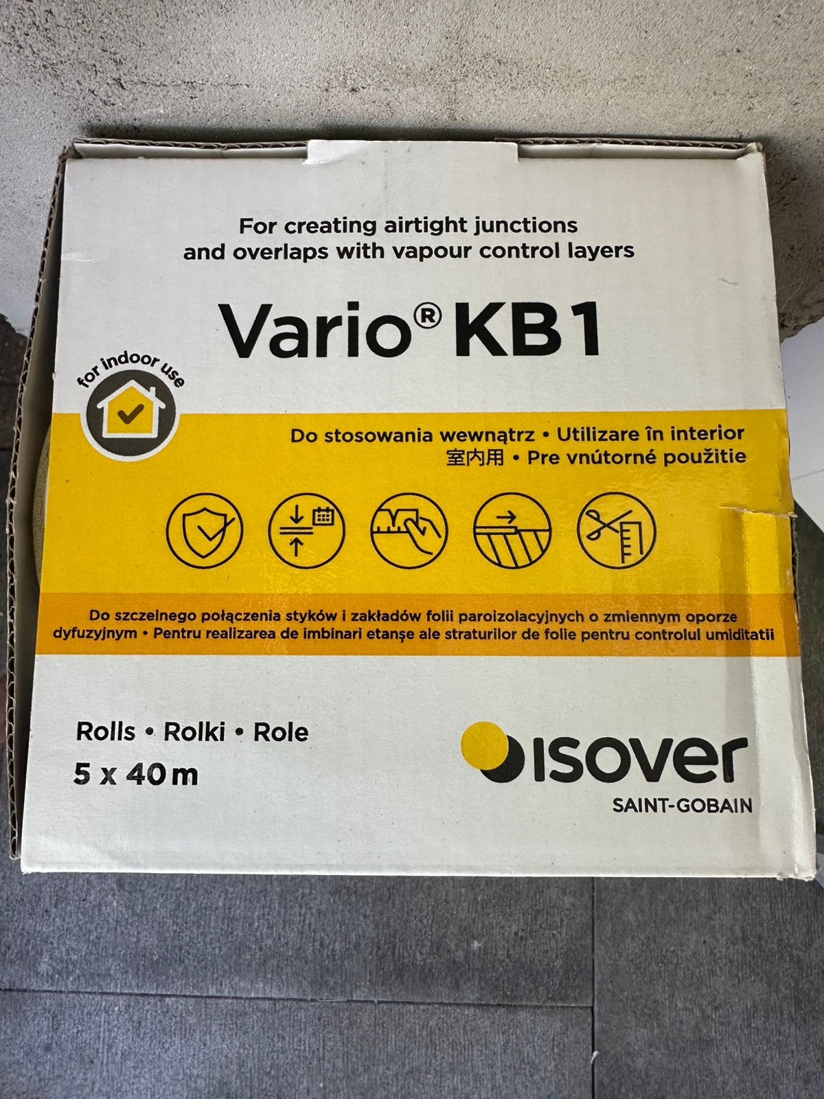 Isover Vario KB1 40m (5 rollen x 40m), Ophalen, Overige materialen, 4 tot 8 cm, Dakisolatie