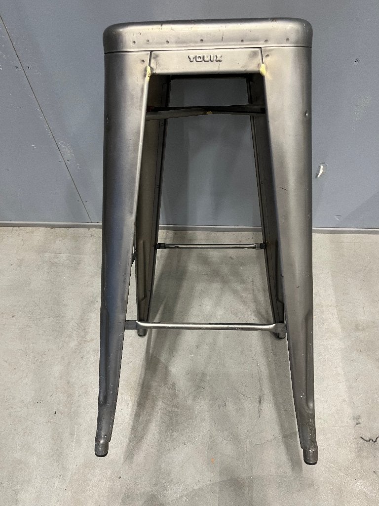 TOLIX kruk - Industrieel design - Metaal, Ophalen, Gebruikt, Met voetsteun, 60 tot 90 cm