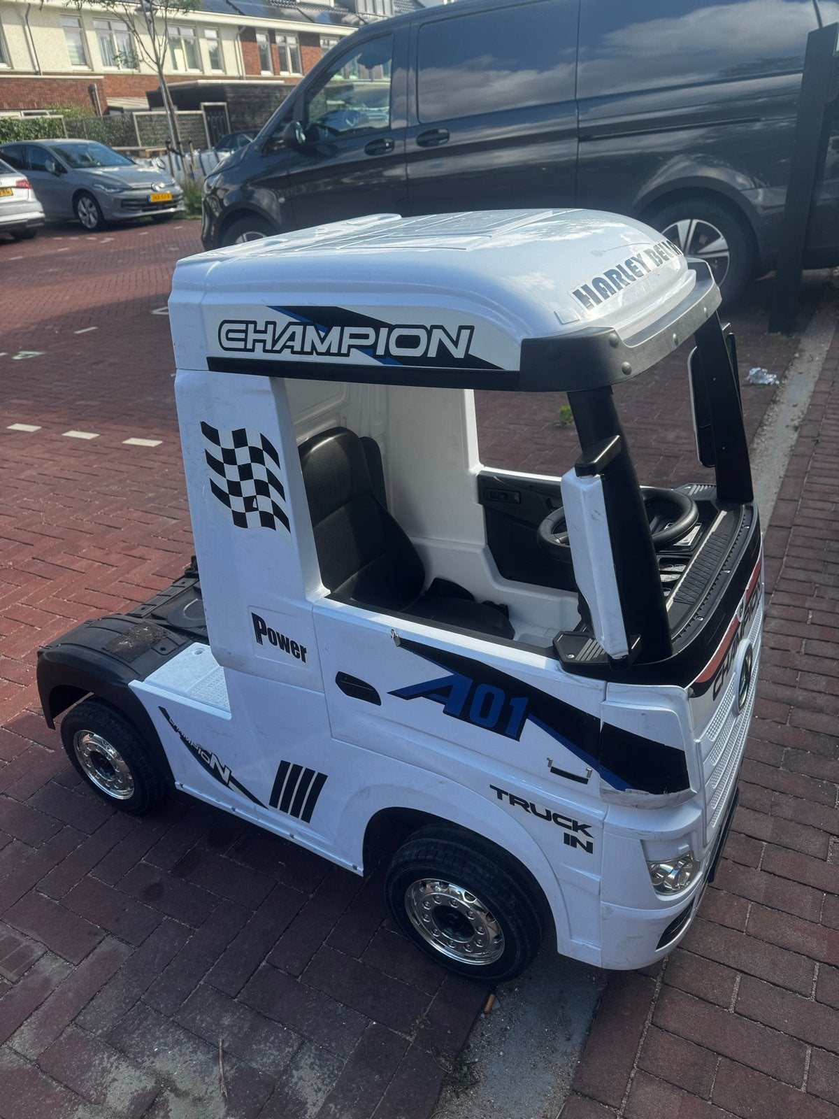 Elektrische kinder vrachtwagen Mercedes-Benz Actros, Ophalen, Gebruikt