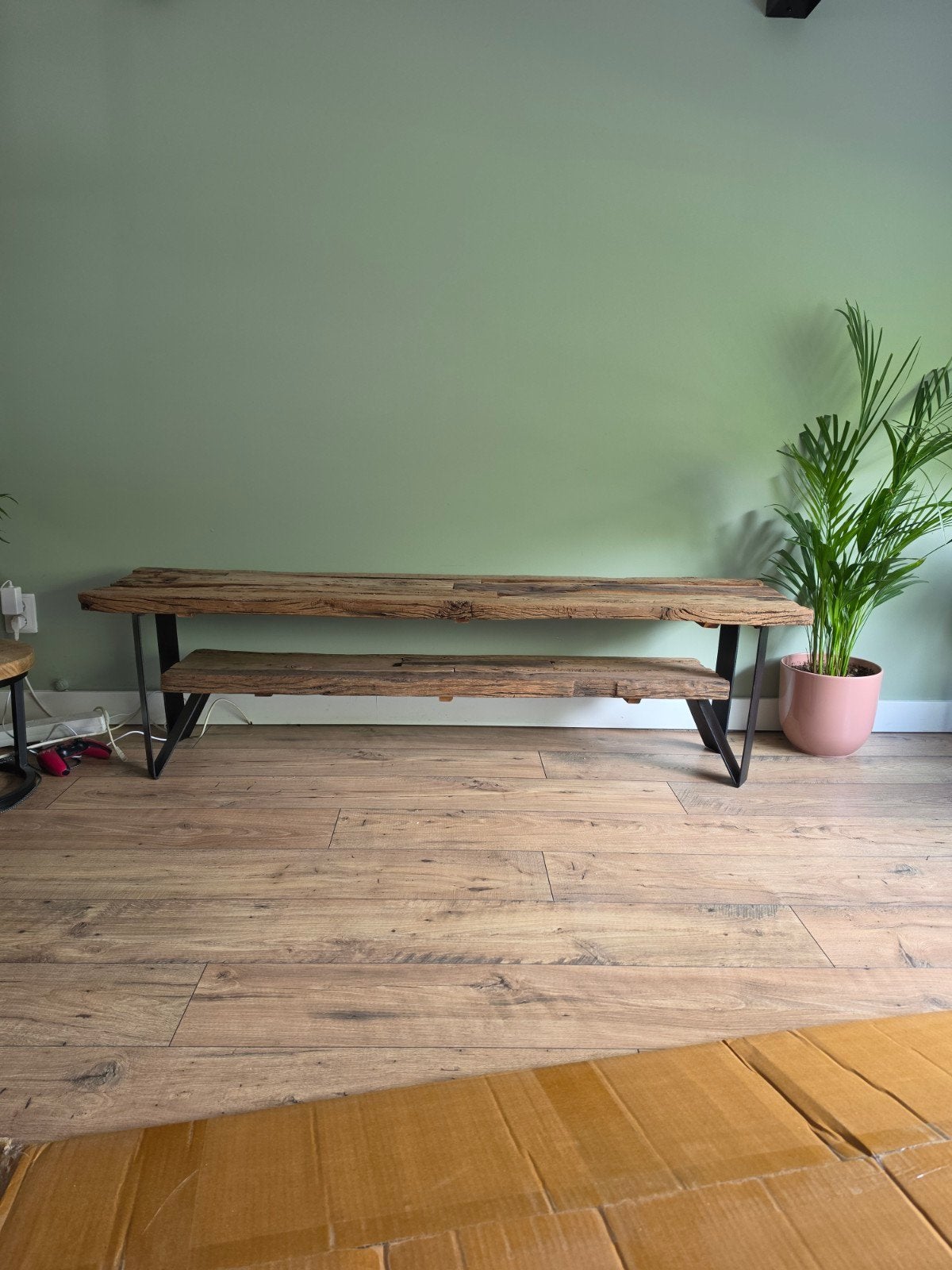 Tv meubel drijfhout 160x40x45, Ophalen, Rechthoekig, 125 cm of meer