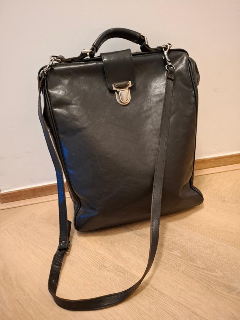 Prachtige leren aktetas zwart, Ophalen of Verzenden, Overige merken, Waterdicht, 30 tot 45 cm