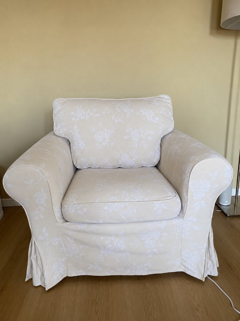 Ektorp fauteuil (met 2 hoezen ), Ophalen, Gebruikt, 75 tot 100 cm, 75 tot 100 cm