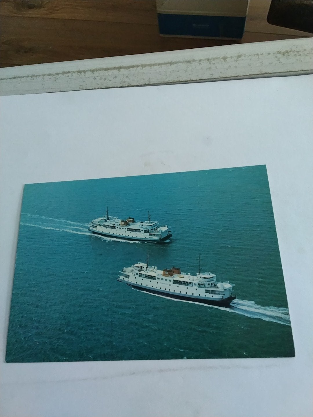 ansichtkaart: Veerboten van en naar Texel Aerophoto Schol, Ophalen of Verzenden