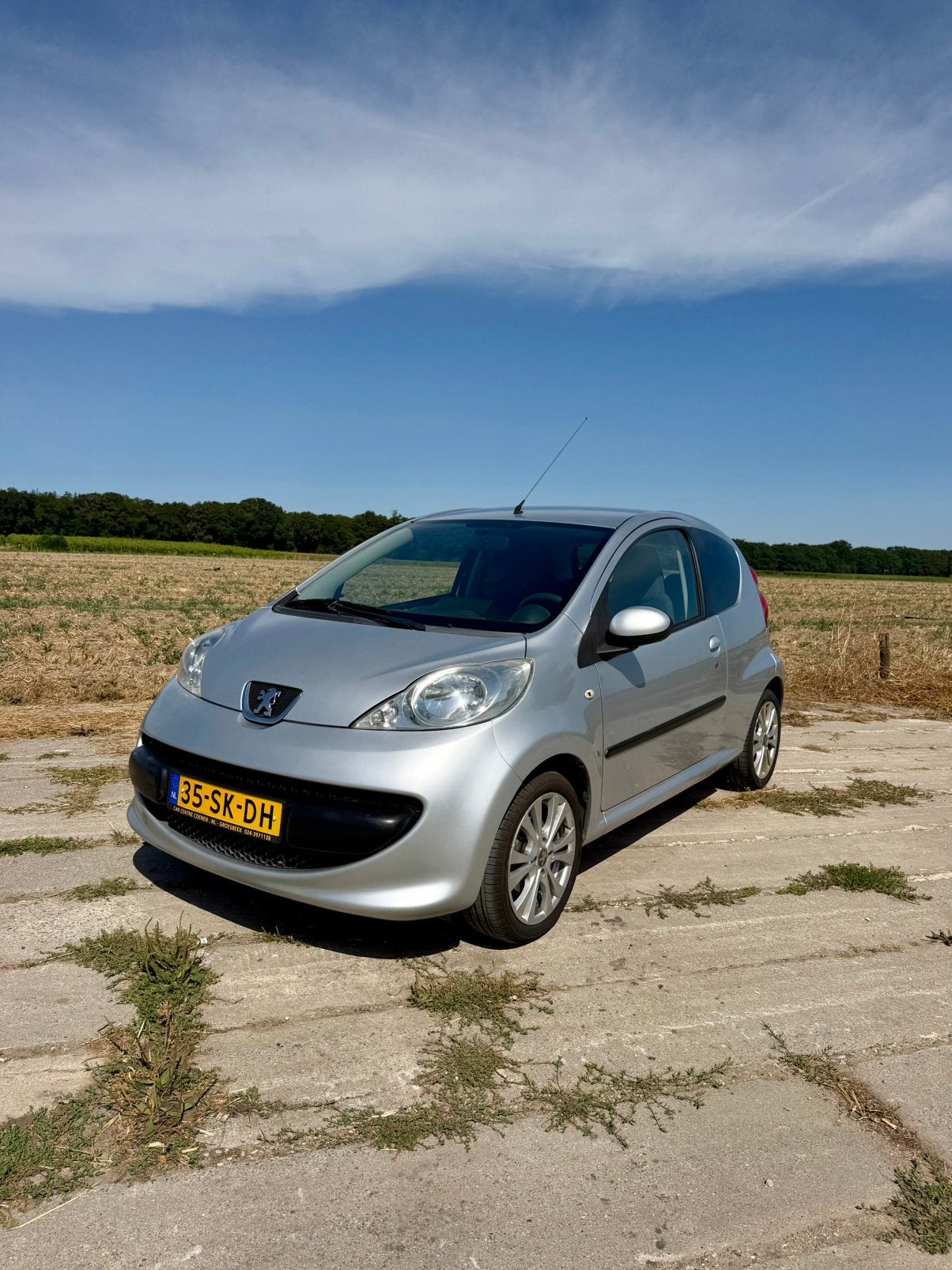 Peugeot 107 1.0 12V 3DR 2006 Grijs Apple/android carplay, Auto's, Voorwielaandrijving, 765 kg, 4 stoelen, 68 pk