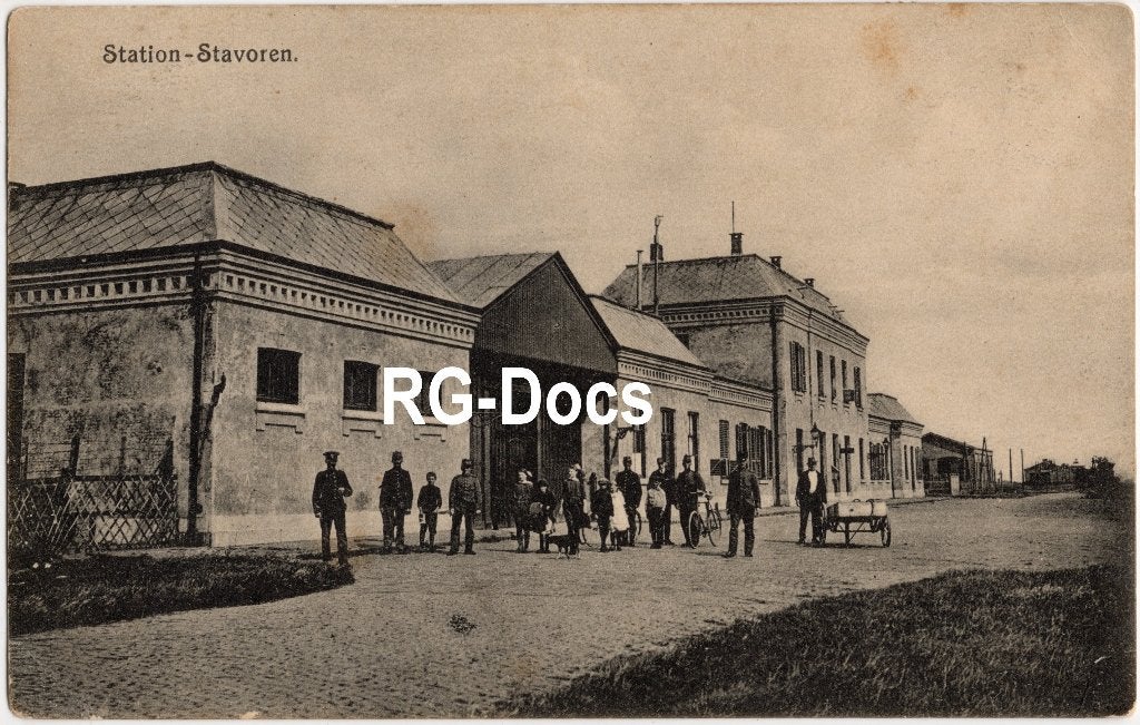 Ansichtkaart - Briefkaart Trein Station Stavoren 1916, Ophalen of Verzenden, Voor 1920, Gelopen, Friesland