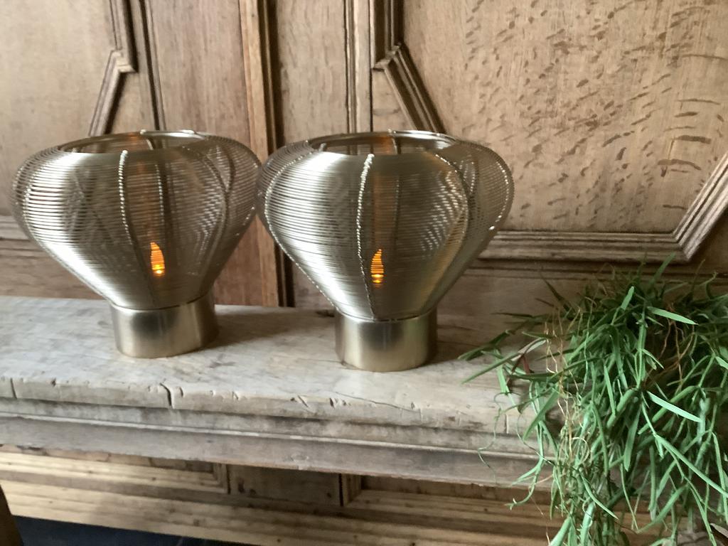 NIEUW Light & Living forse goudkleurige metalen windlichten, Ophalen of Verzenden, Nieuw