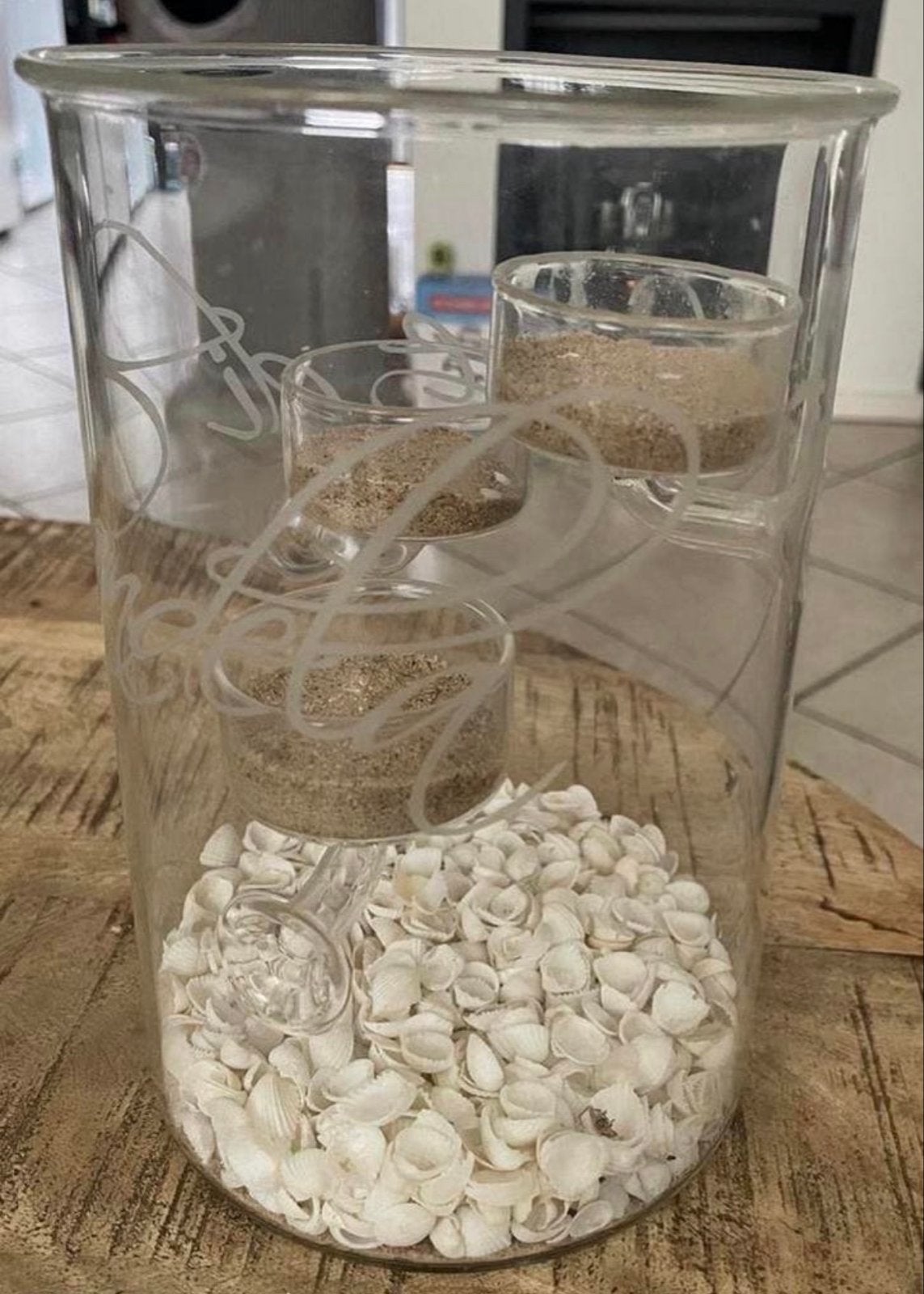 2 Lume di candela windlichten voor 3 waxinelichtjes, Ophalen, Zo goed als nieuw, Glas