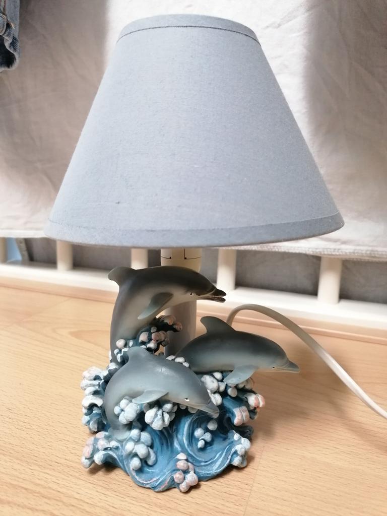 Dolfijnen schemerlamp, Ophalen of Verzenden, Zo goed als nieuw, Minder dan 50 cm