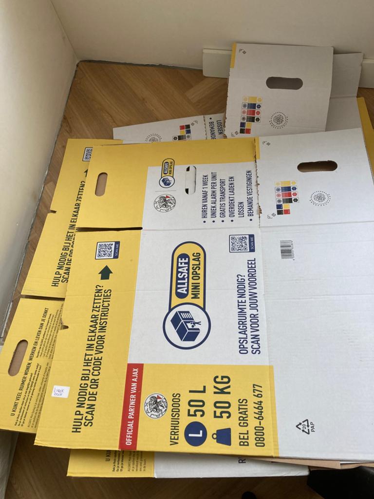 18 verhuisdozen, Doe-het-zelf en Verbouw, Kratten en Dozen, Ophalen, Doos, 40 tot 60 cm, 50 tot 75 cm