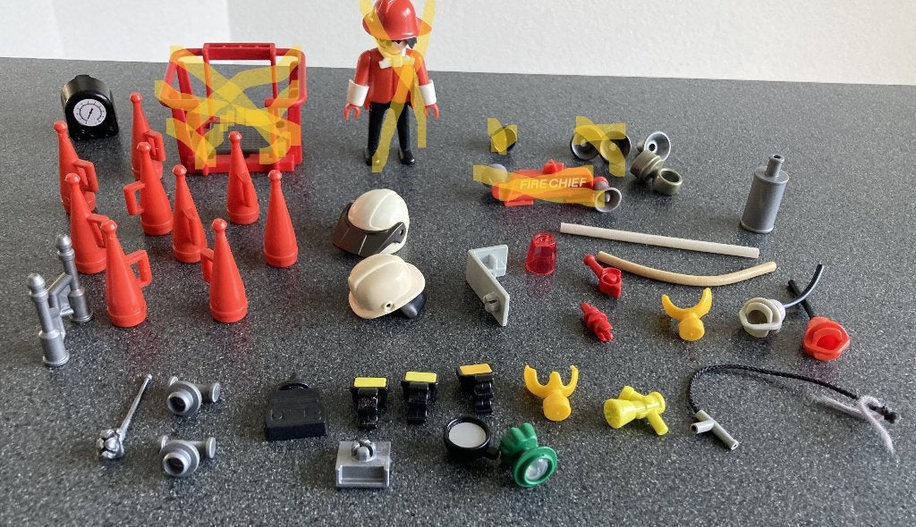 Playmobil brandweer onderdelen, Kinderen en Baby's, Ophalen of Verzenden, Zo goed als nieuw, Losse onderdelen