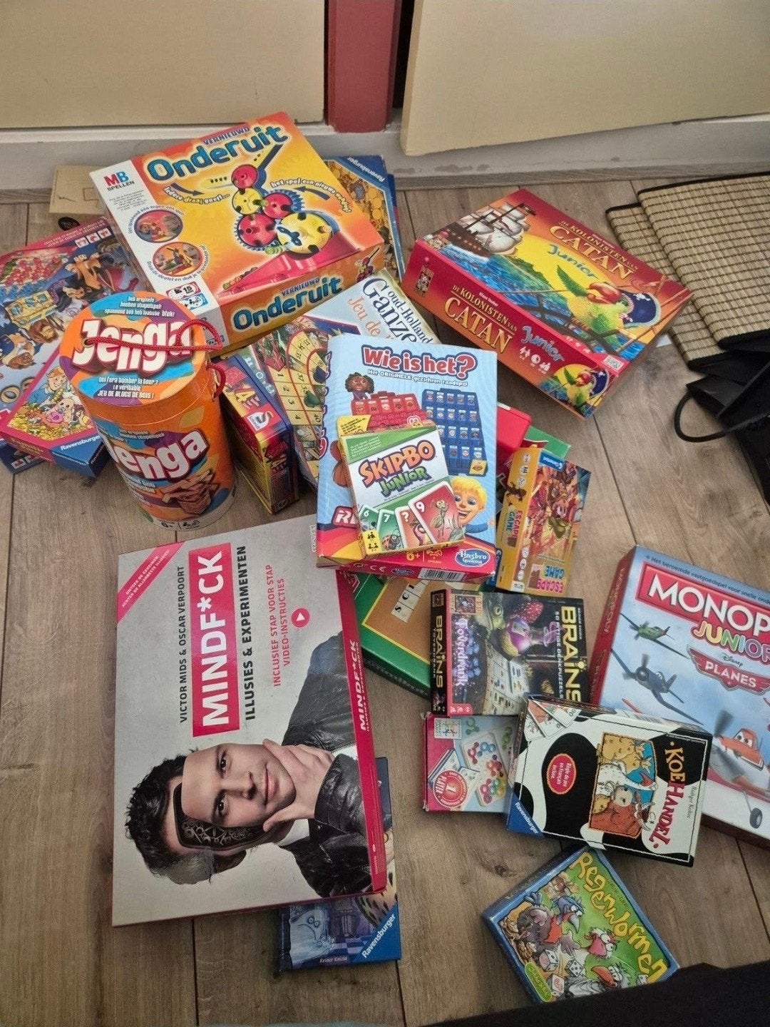 Grote collectie bordspellen en kaartspellen kinderen, Een of twee spelers, Ophalen, Gebruikt