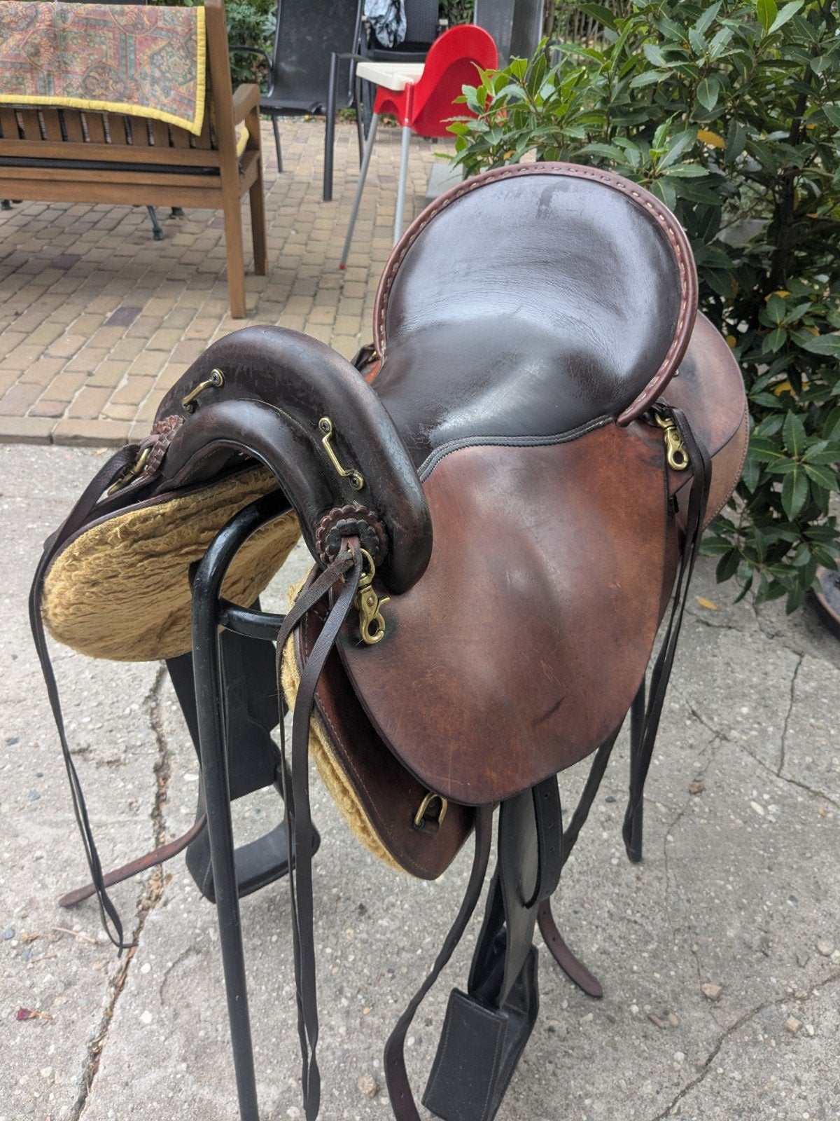 Deuber Startrekk TREC zadel, Dieren en Toebehoren, Ophalen, L (17.5 inch), Diepe zit, Zo goed als nieuw