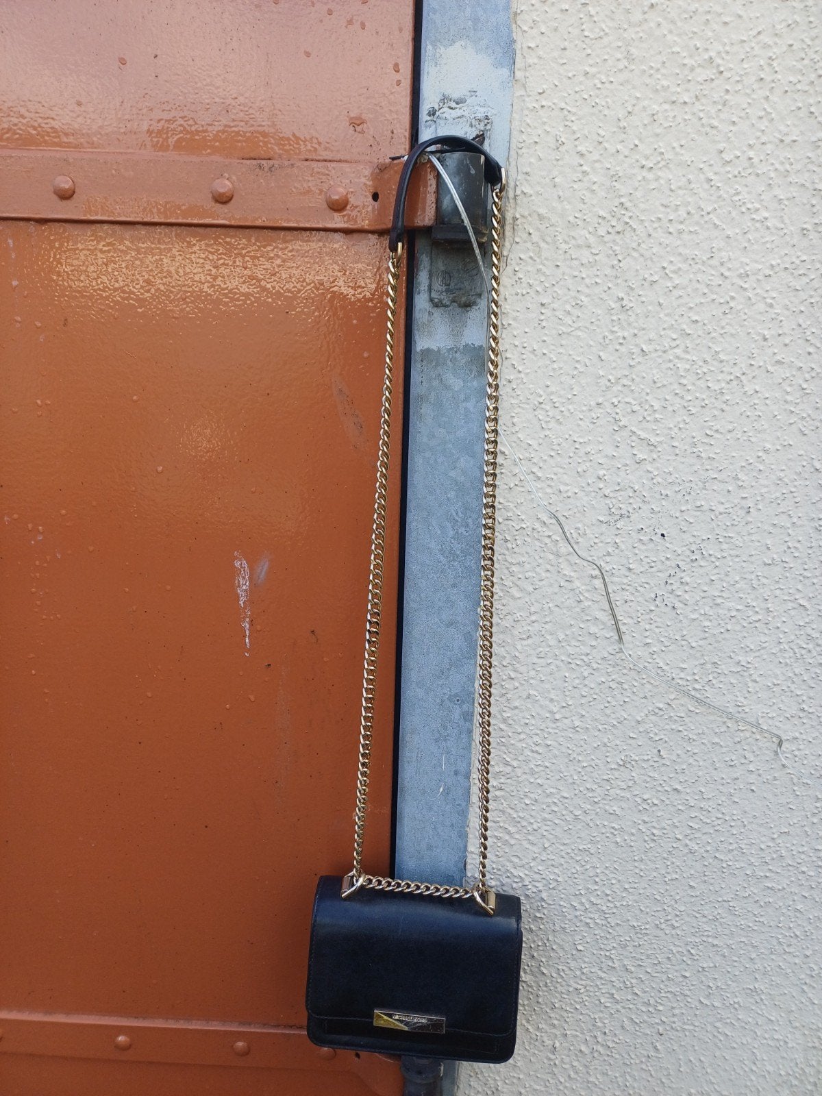 orginele Michael kors  crossbody bag zwart leren tasje, Ophalen of Verzenden, Zo goed als nieuw, Zwart, Schoudertasje