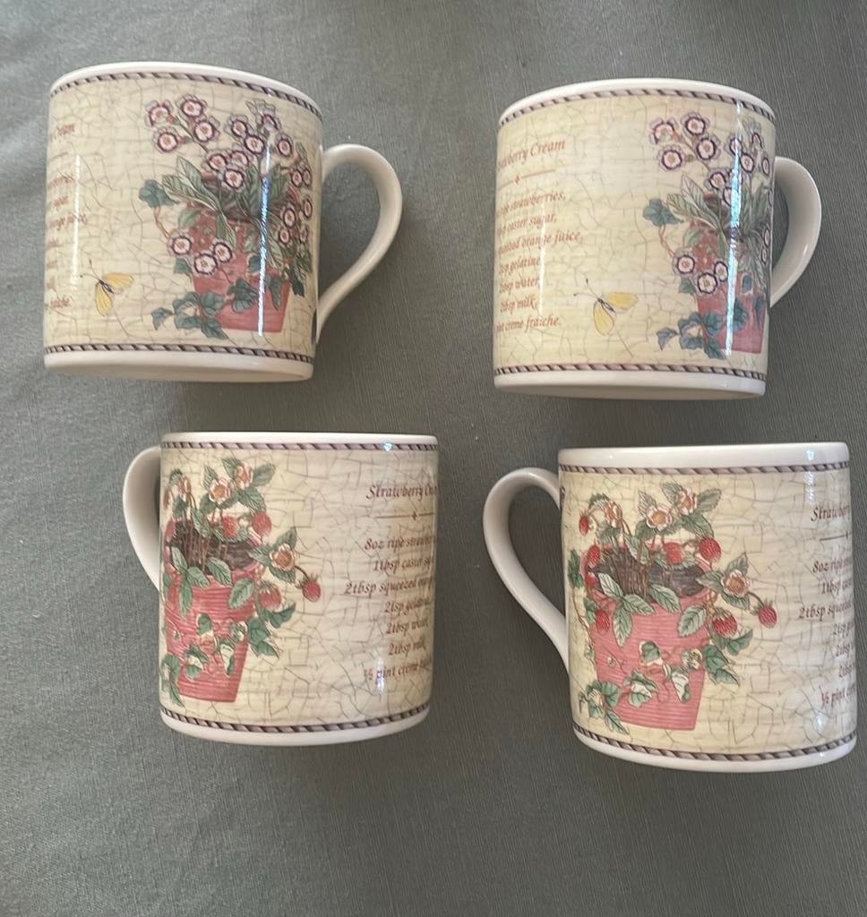Wedgwood Sarah’s Garden bekers nieuw, Ophalen of Verzenden, Zo goed als nieuw, Wedgwood, Kop(pen) en/of Schotel(s)