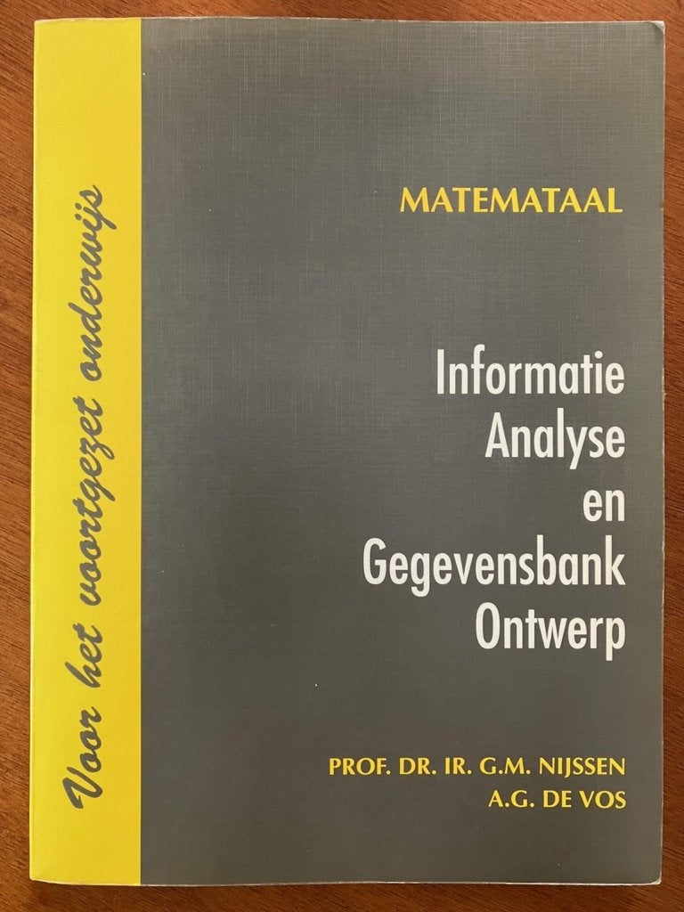 Matemataal : informatieanalyse en gegevensbankontwerp, Gelezen, Verzenden, Sjir Nijssen, Overige onderwerpen