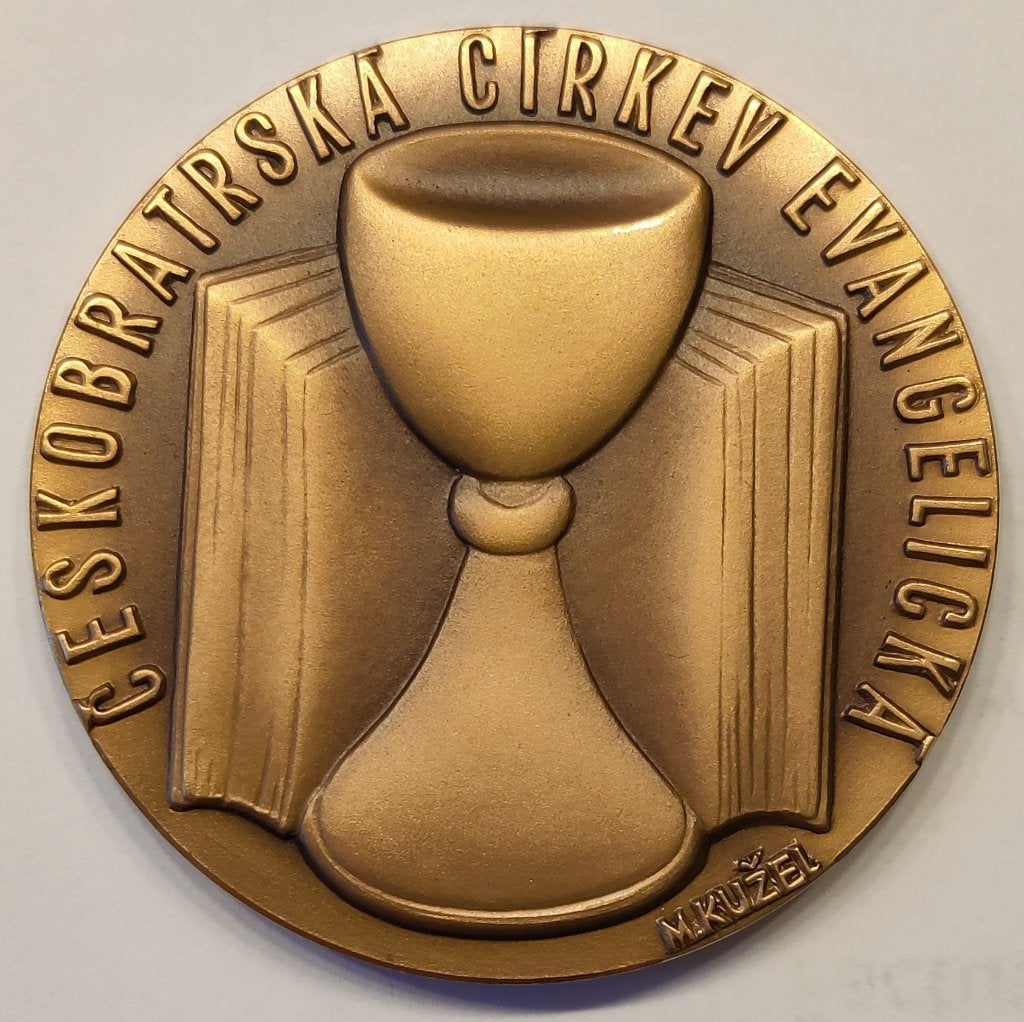 Penning 50 mm Evangelische Kerk van de Tsjechische Broeders, Verzenden, Brons, Buitenland