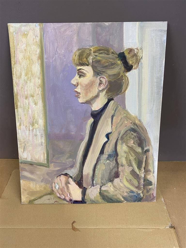Susan Carter - Portrait of young woman - schilderij, Ophalen of Verzenden
