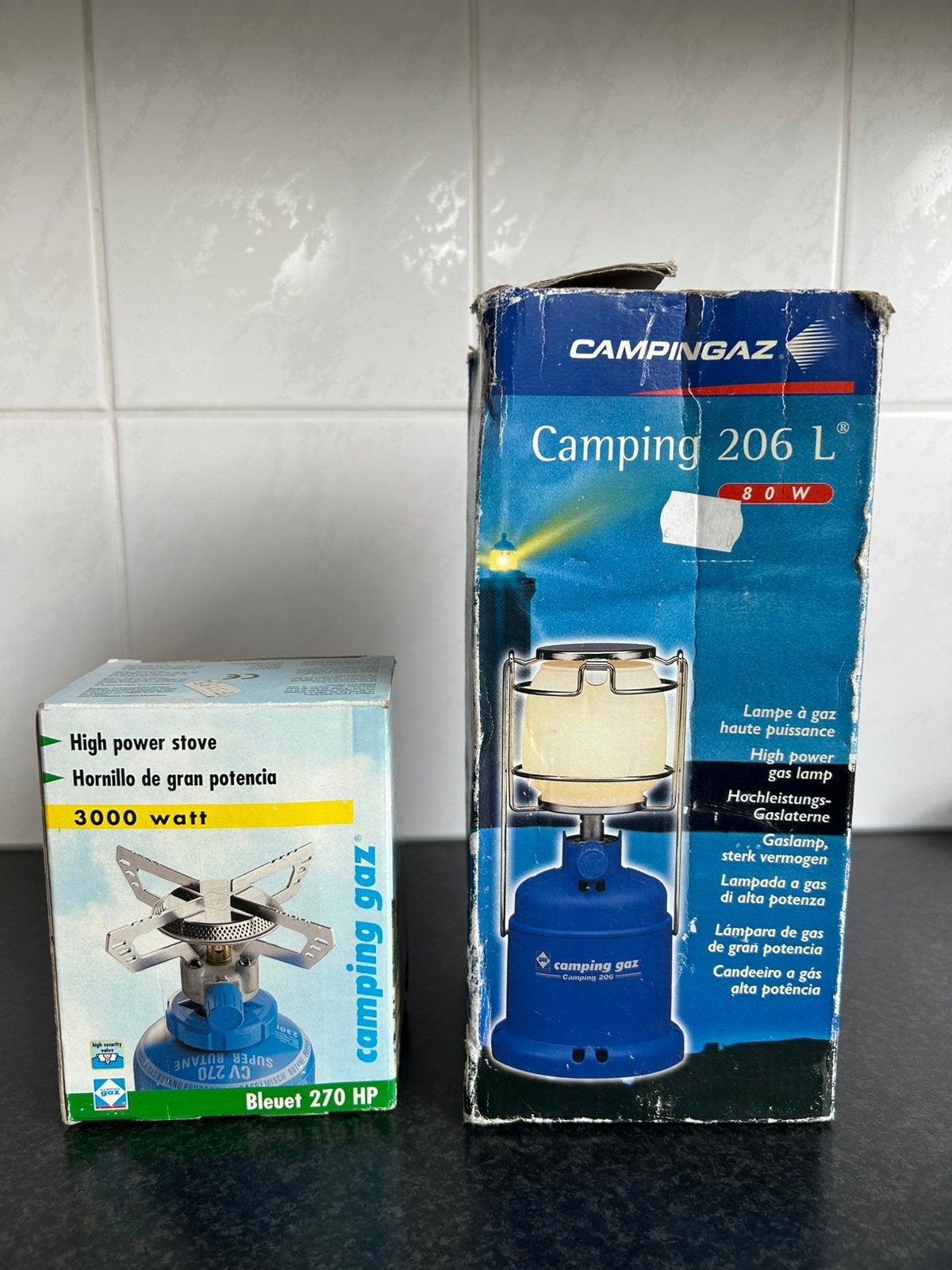 Camping gaz kookpitje Bluet 270 HP + Lamp, Ophalen, Zo goed als nieuw