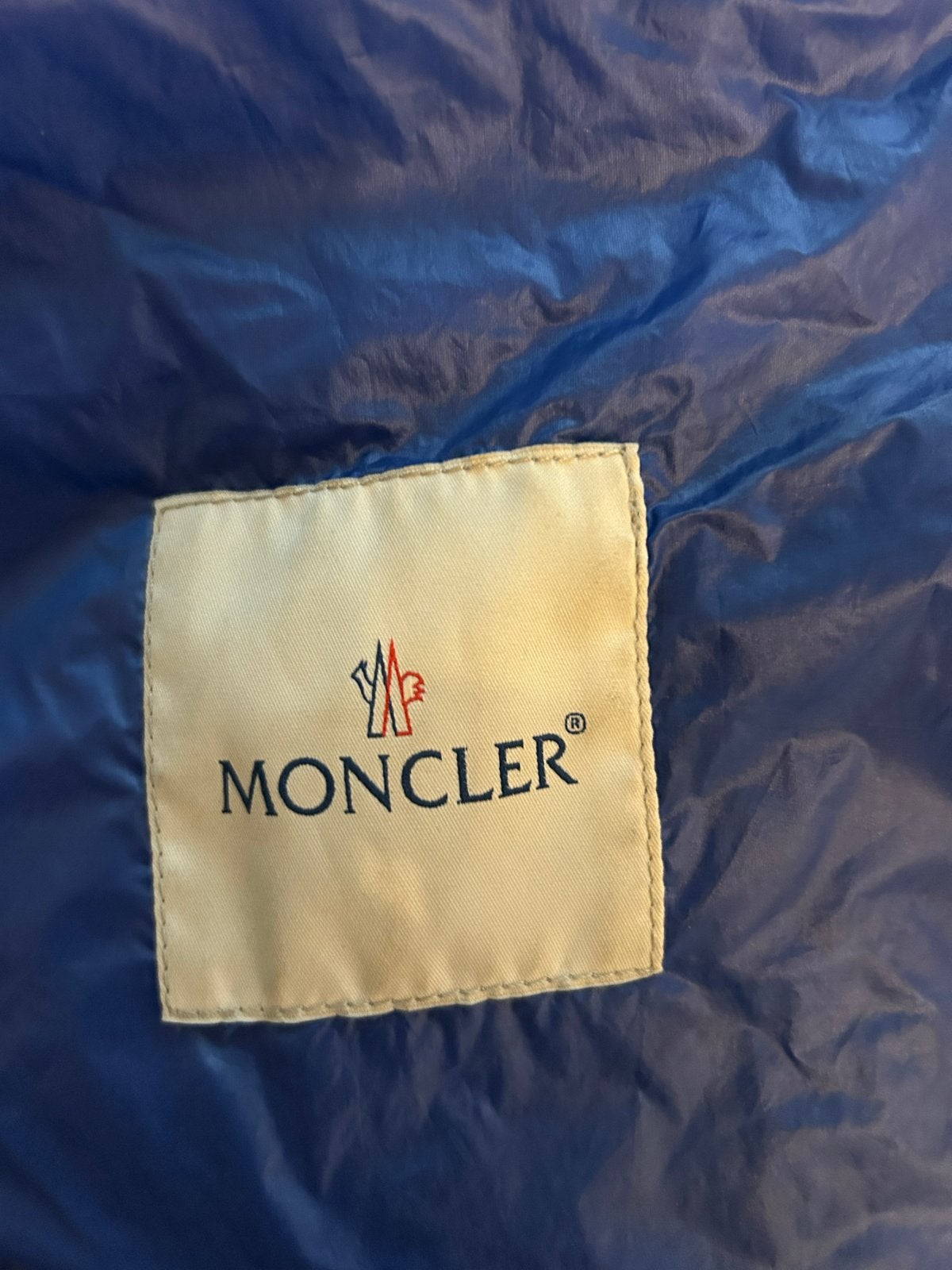 Moncler bodywarmer maat 5 - 100% origineel, Ophalen of Verzenden, Zo goed als nieuw, Blauw