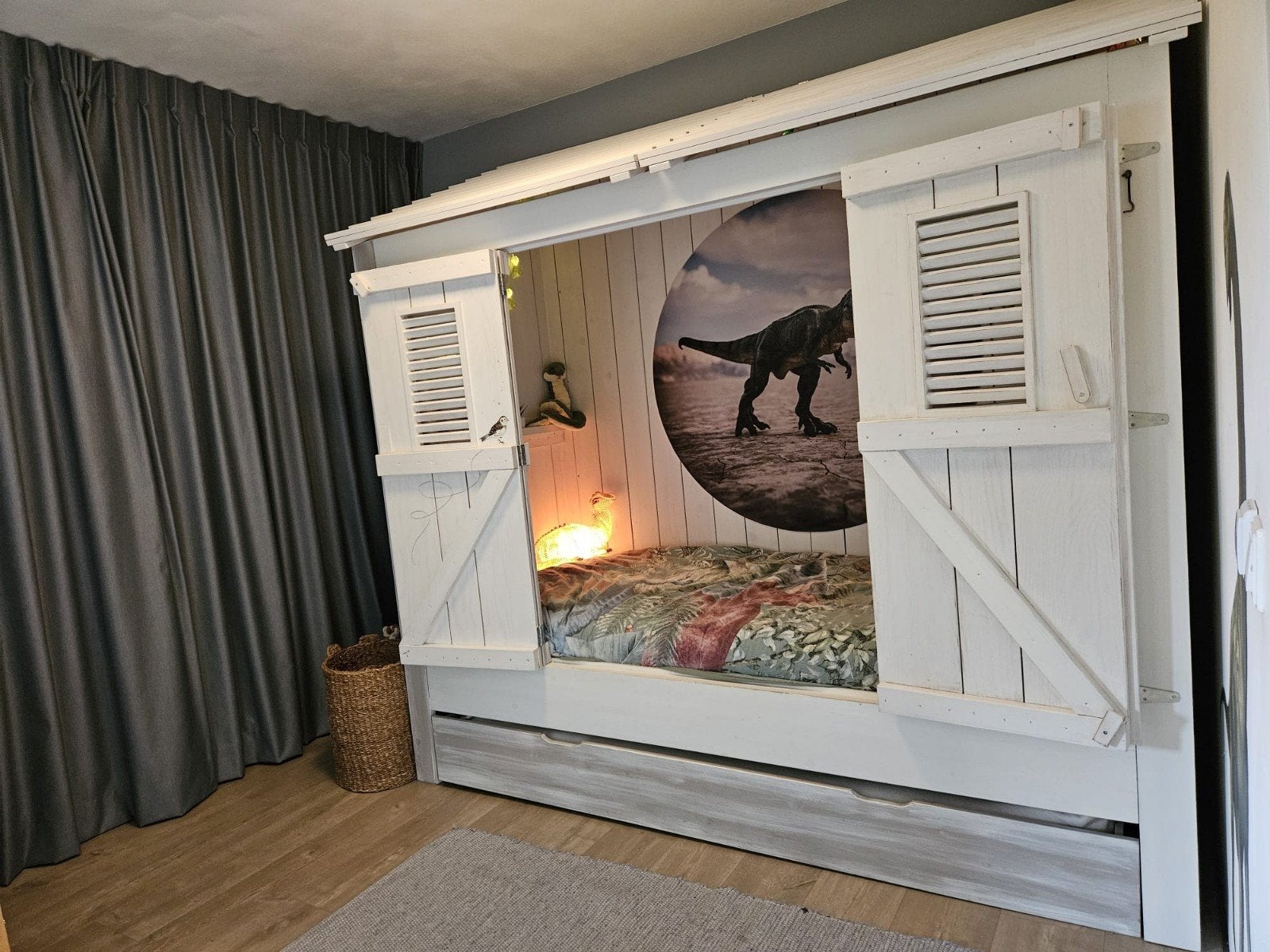 Mooi strandhuis bed inclusief opberg/matraslade, Kinderen en Baby's, Kinderkamer | Bedden, Ophalen, 180 cm of meer, 85 tot 100 cm
