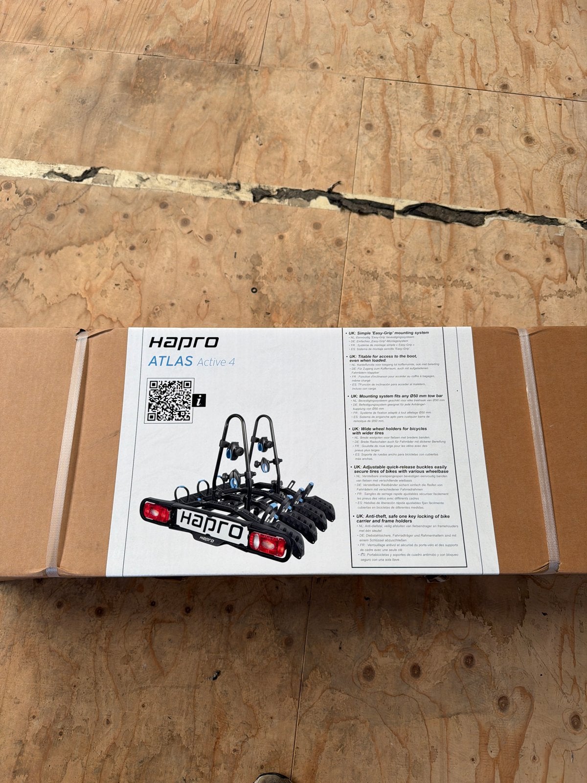 Hapro Atlas Active 4 Fietsendrager voor Trekhaak - Nieuw, Auto diversen, Fietsendragers, Ophalen, 3 fietsen of meer, Nieuw, Trekhaakdrager