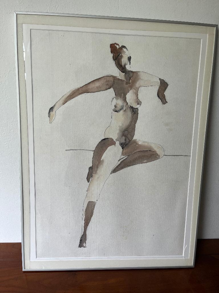 Vrouwelijk naakt Aquarel schilderij 74 x 54 cm, Ophalen of Verzenden