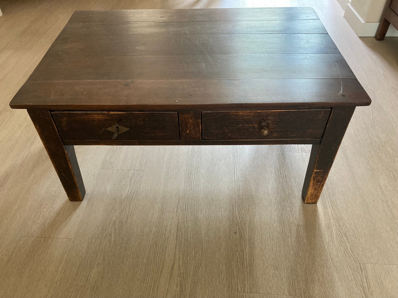Antieke salon tafel, Huis en Inrichting, Ophalen, 50 tot 100 cm, 50 tot 100 cm, Zo goed als nieuw
