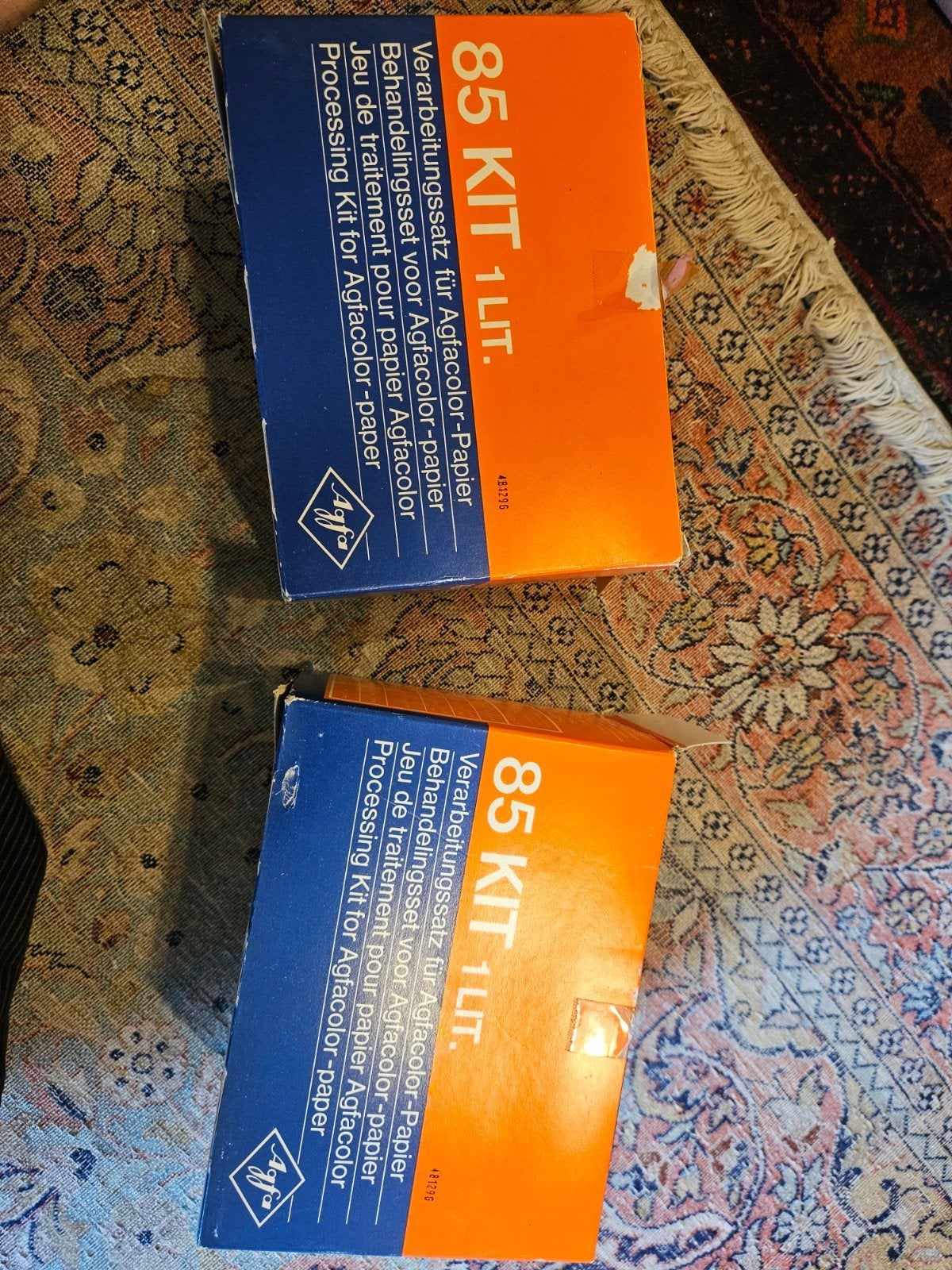 2x Agfacolor 85 KIT 1L - Complete dokaset NOS, Ophalen of Verzenden