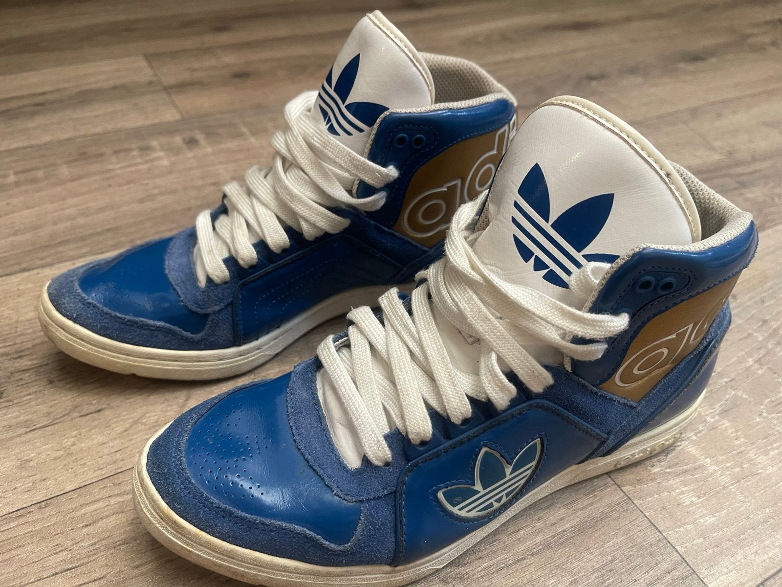 Adidas Sleek Series High-Top Sneakers - Maat 38.5, Verzenden, Zo goed als nieuw, Blauw, Sneakers of Gympen