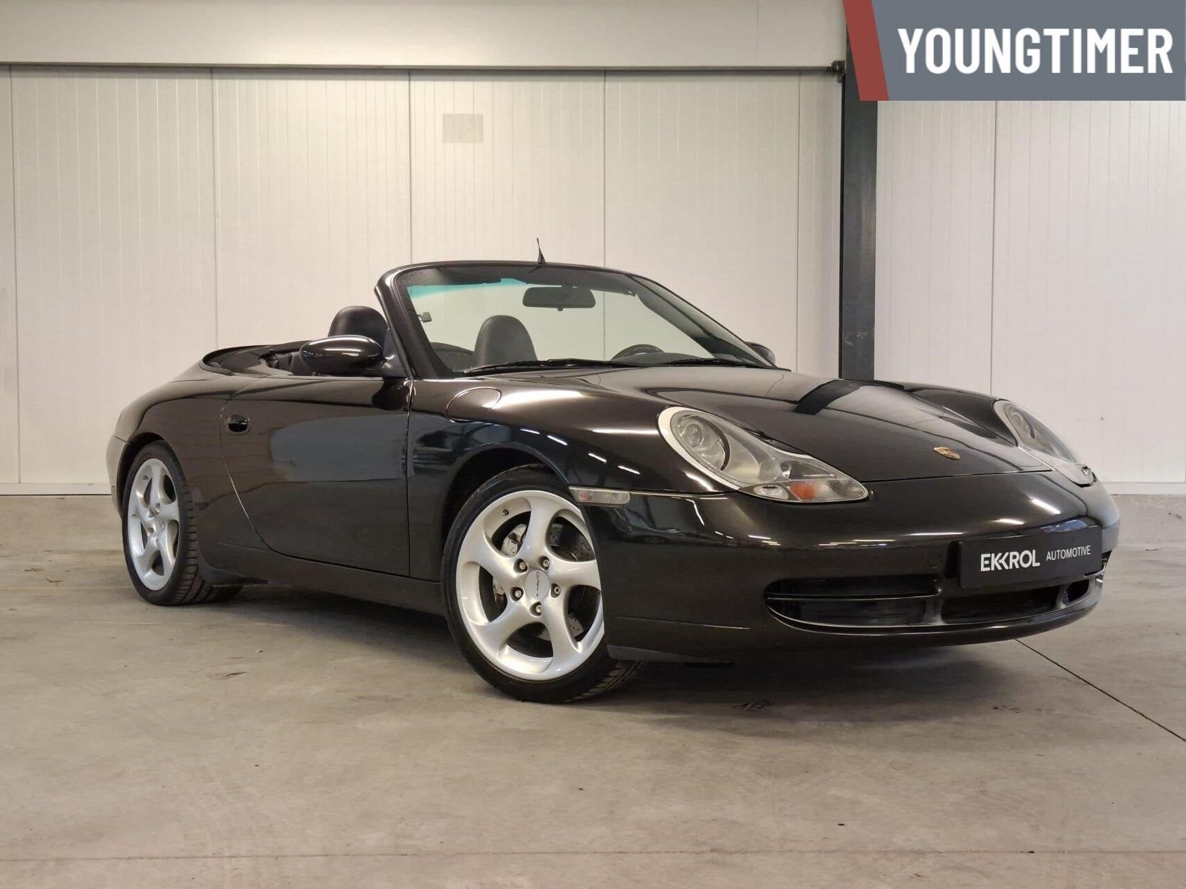 Porsche 911 Cabrio 3.4 Carrera 4 Automaat ( Youngtimer ), Auto's, Gebruikt, Zwart, Cabriolet, 4 stoelen