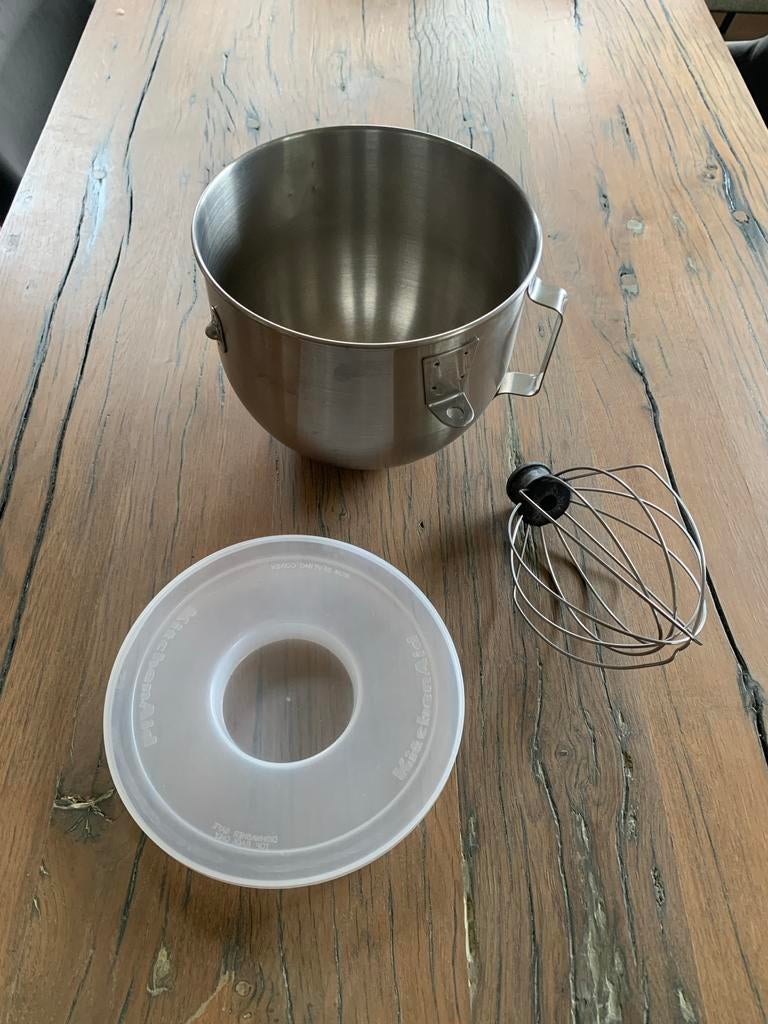 KitchenAid mengkom met deksel en garde, 4 liter of meer, 3 snelheden of meer, Ophalen of Verzenden, Zo goed als nieuw
