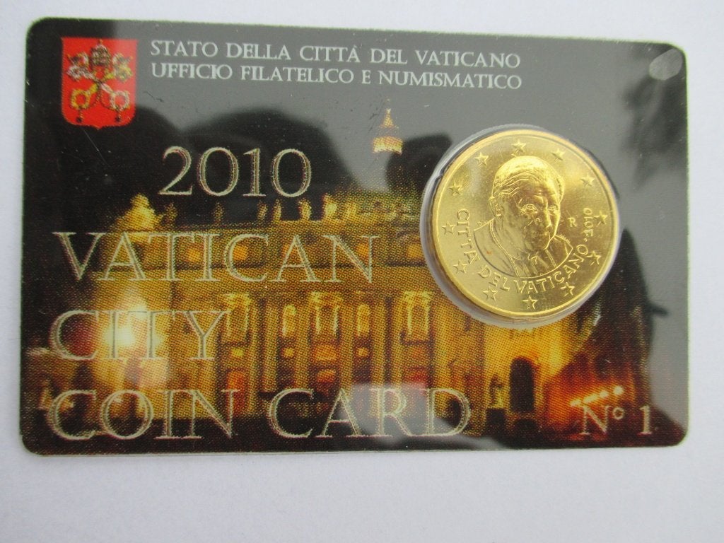 1e coincard Vaticaan 2010, Ophalen of Verzenden, Vaticaanstad, 50 cent, Setje