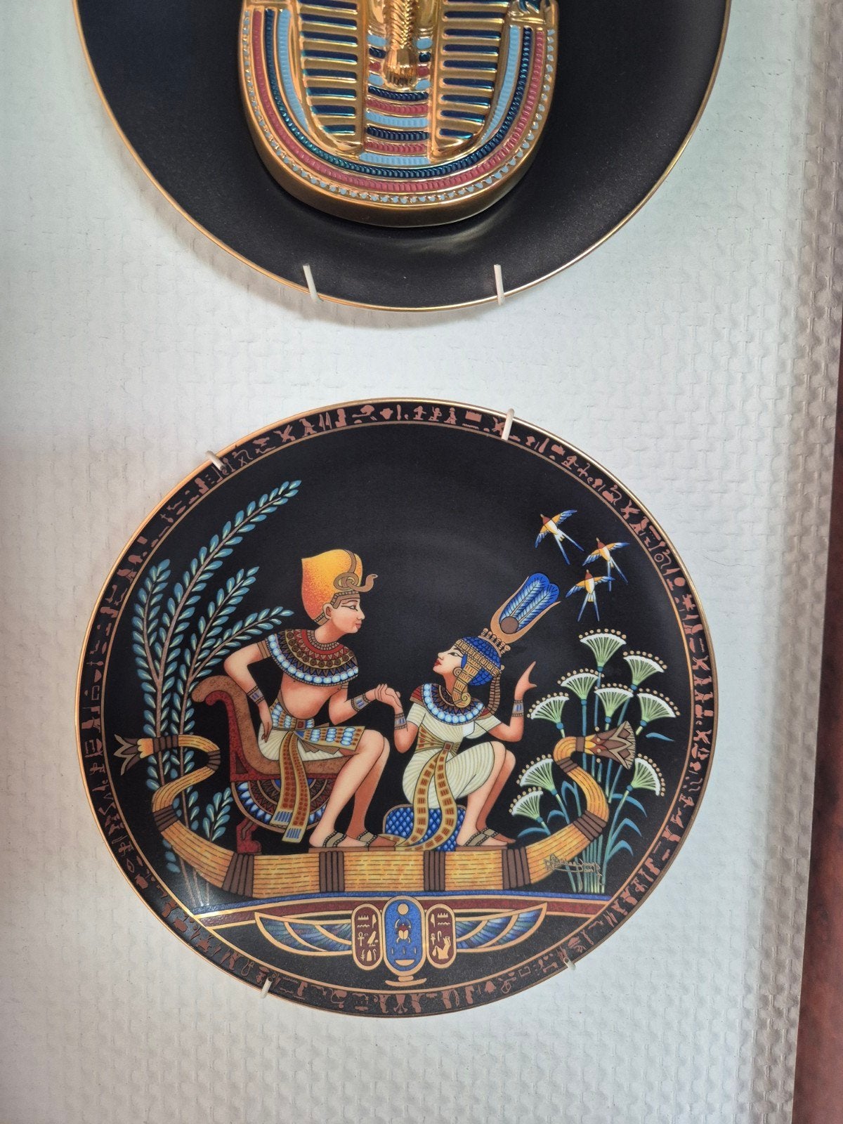 Mooie Egyptische decoratieve borden - Toetanchamon, Ophalen of Verzenden