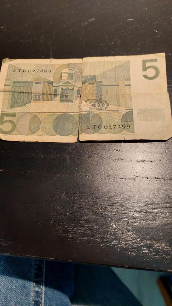 Zeldzaam 5 Gulden Biljet 1966 - Vondel, Postzegels en Munten, Bankbiljetten | Nederland, Ophalen of Verzenden, 5 gulden, Los biljet